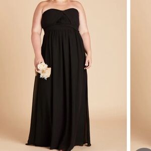 Birdy Gray “Grace” Convertible Dress in Chiffon Black, Size Large, New With Tags